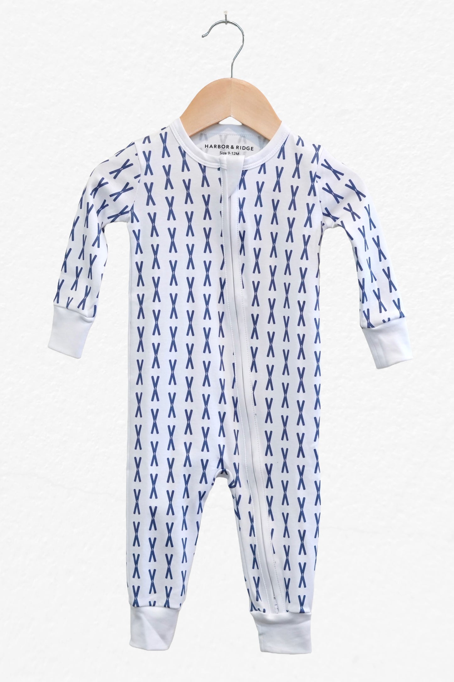 Little Skier Baby Pajamas with feet