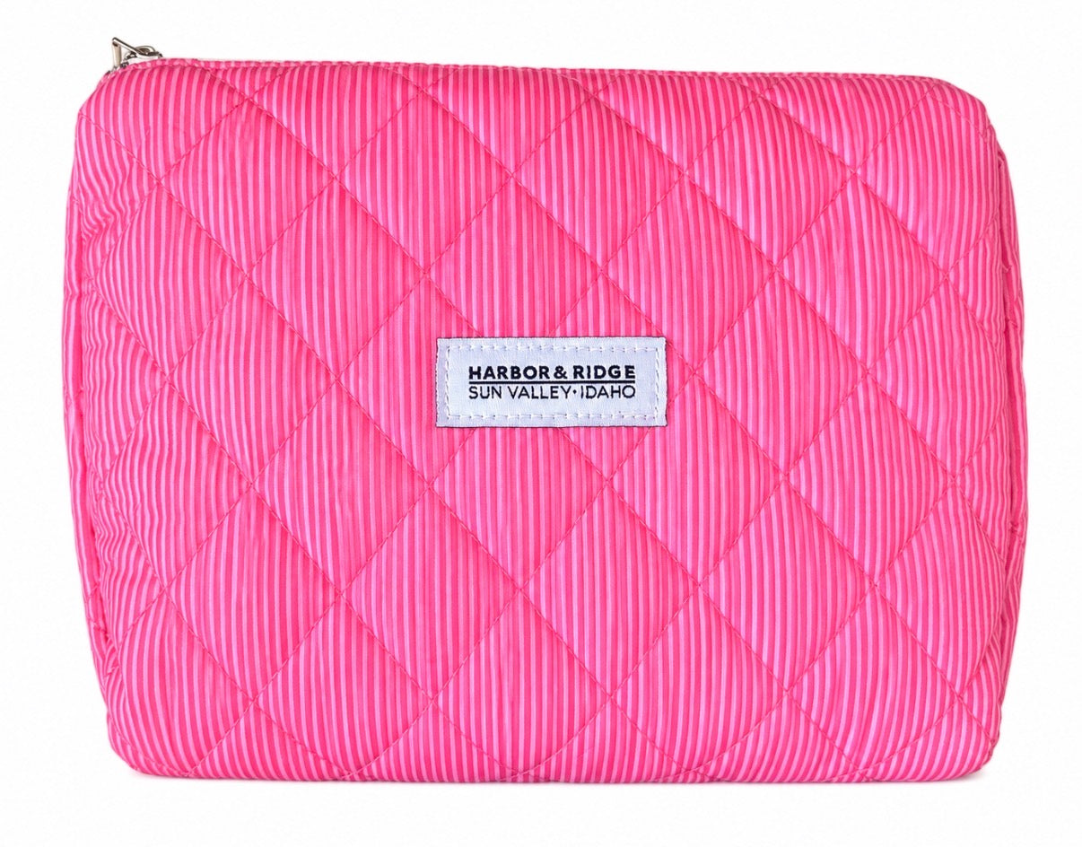 Cosmetic Bag - Pink Striped