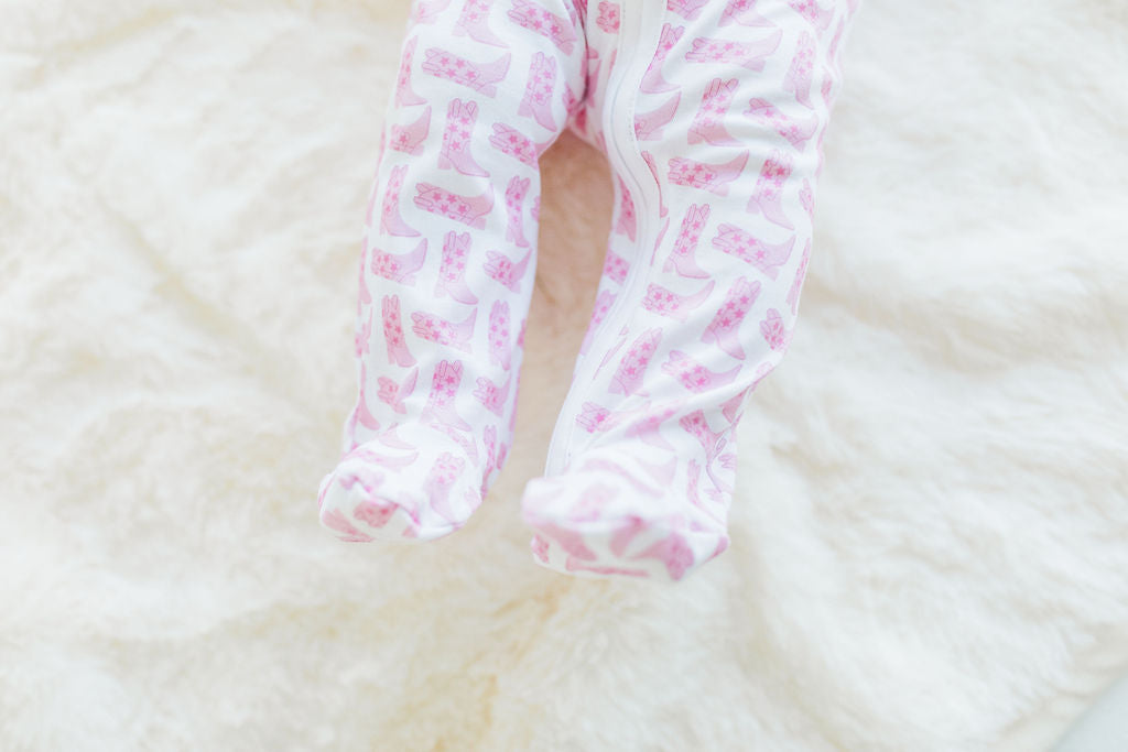 Pajamas - Cowgirl Boot Baby - with feet