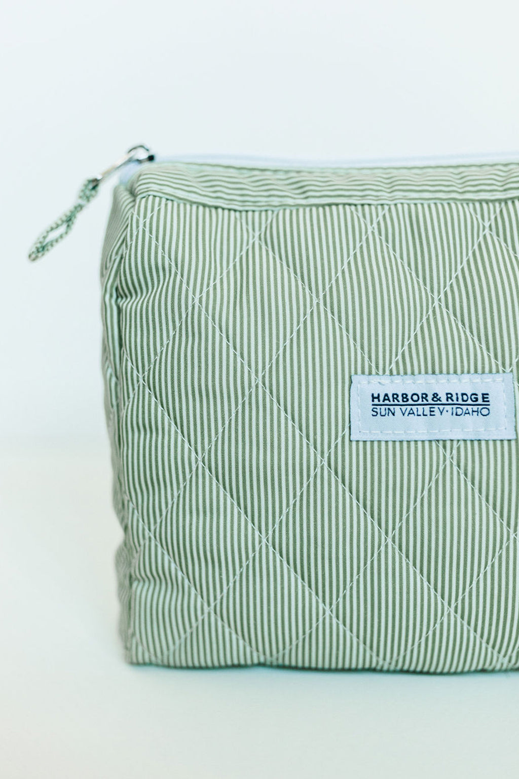 Cosmetic Bag - Green Striped