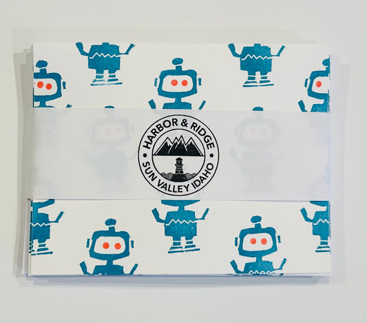 Note Cards - Blue Robot