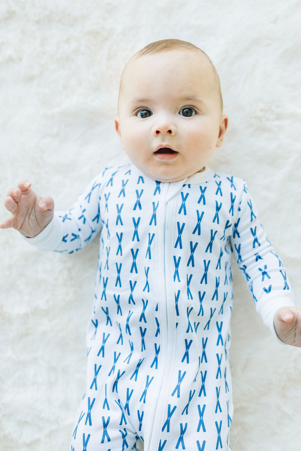 Pajamas - Little Skier Baby  - with feet