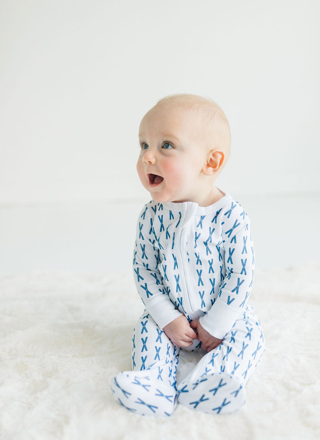 Pajamas - Little Skier Baby  - with feet