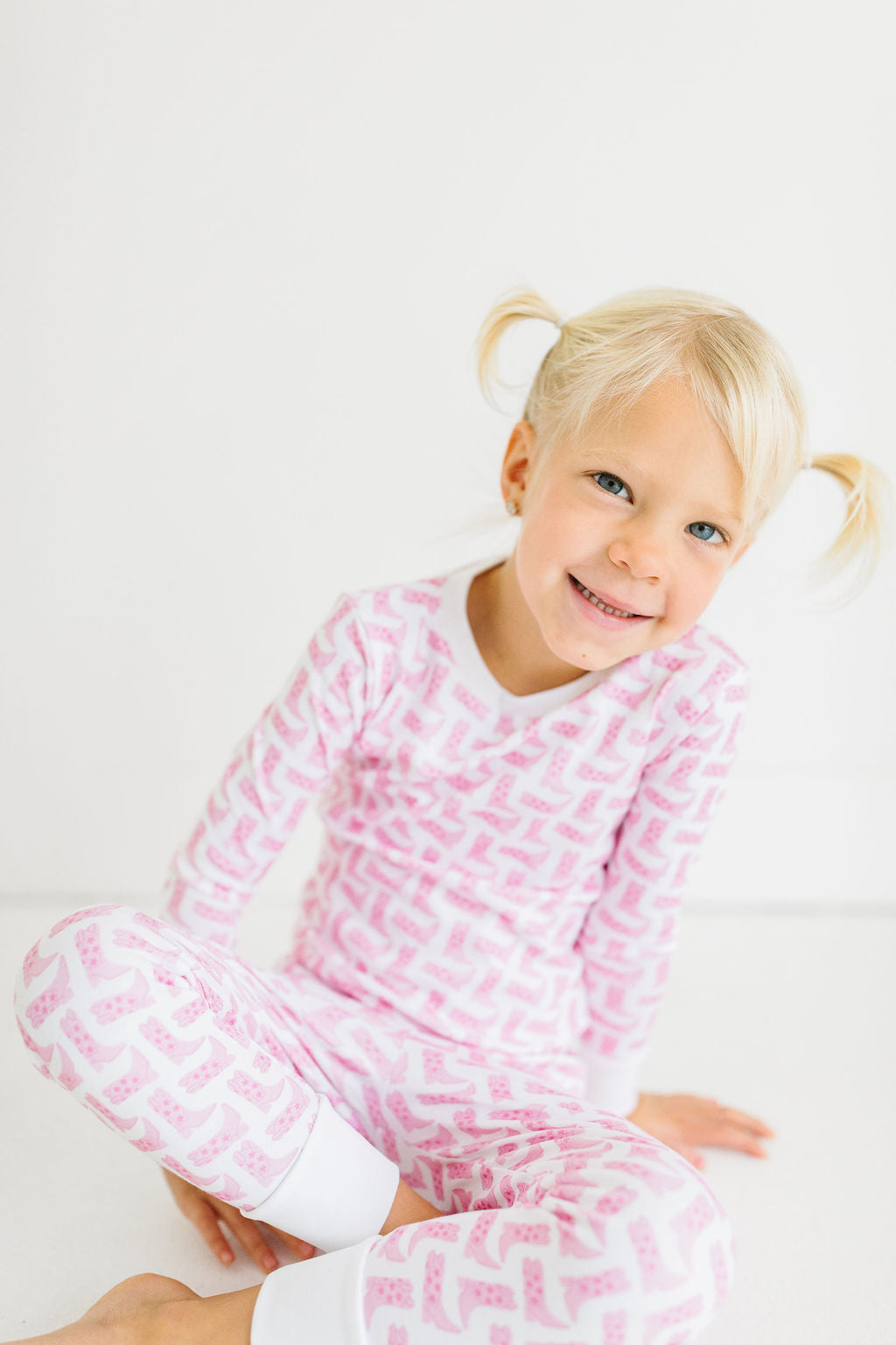 Pajamas - Cowgirl Boot Kids - Long Sleeved 2 Piece Set