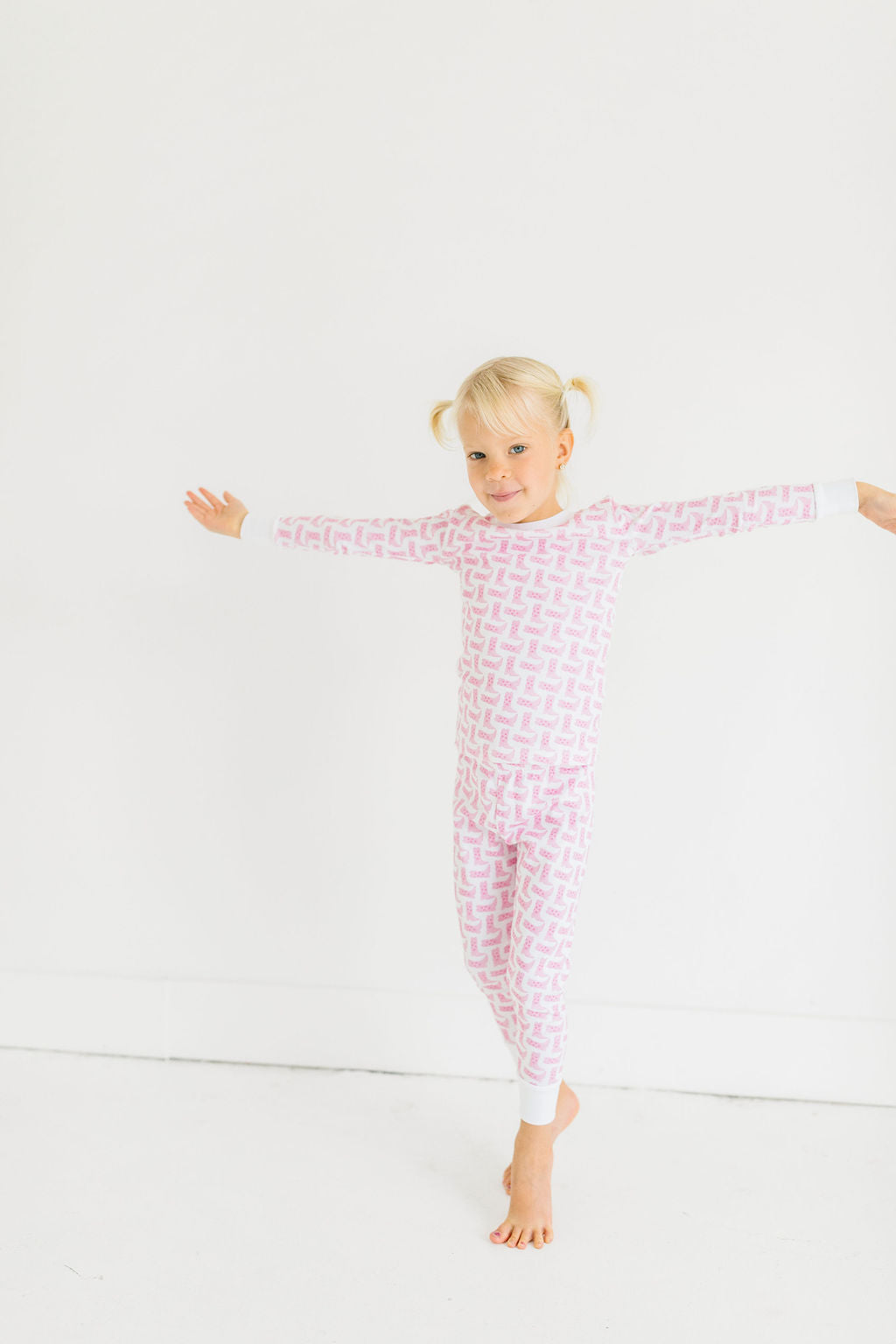 Pajamas - Cowgirl Boot Kids - Long Sleeved 2 Piece Set