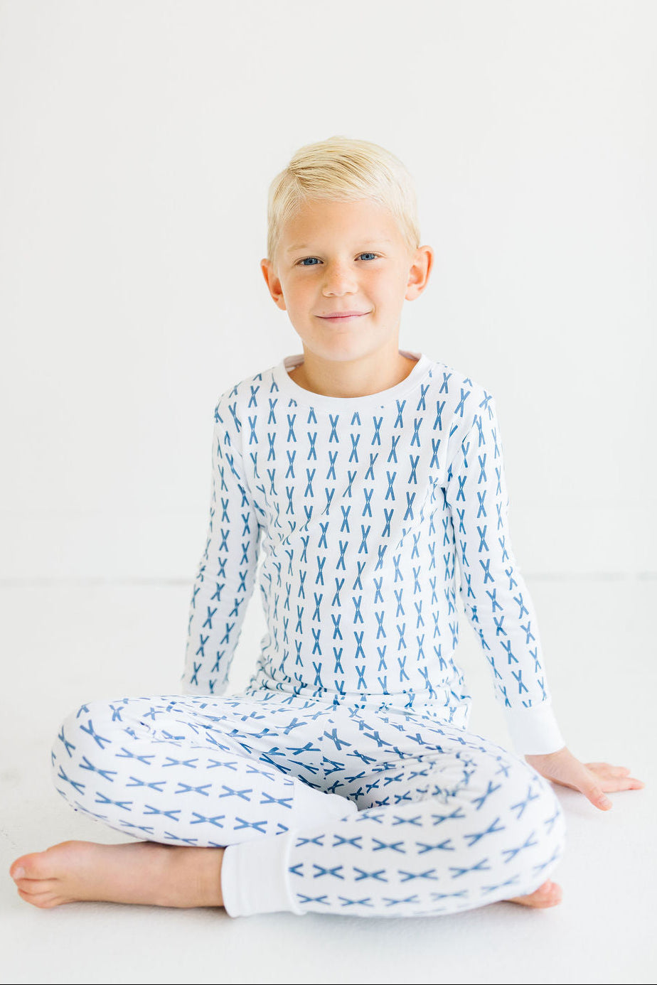 Pajamas - Little Skier Kids - Long Sleeved 2 Piece Set